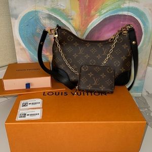 Authentic LV Boulogne Mini Shoulder Purse w/ matching zippy wallet